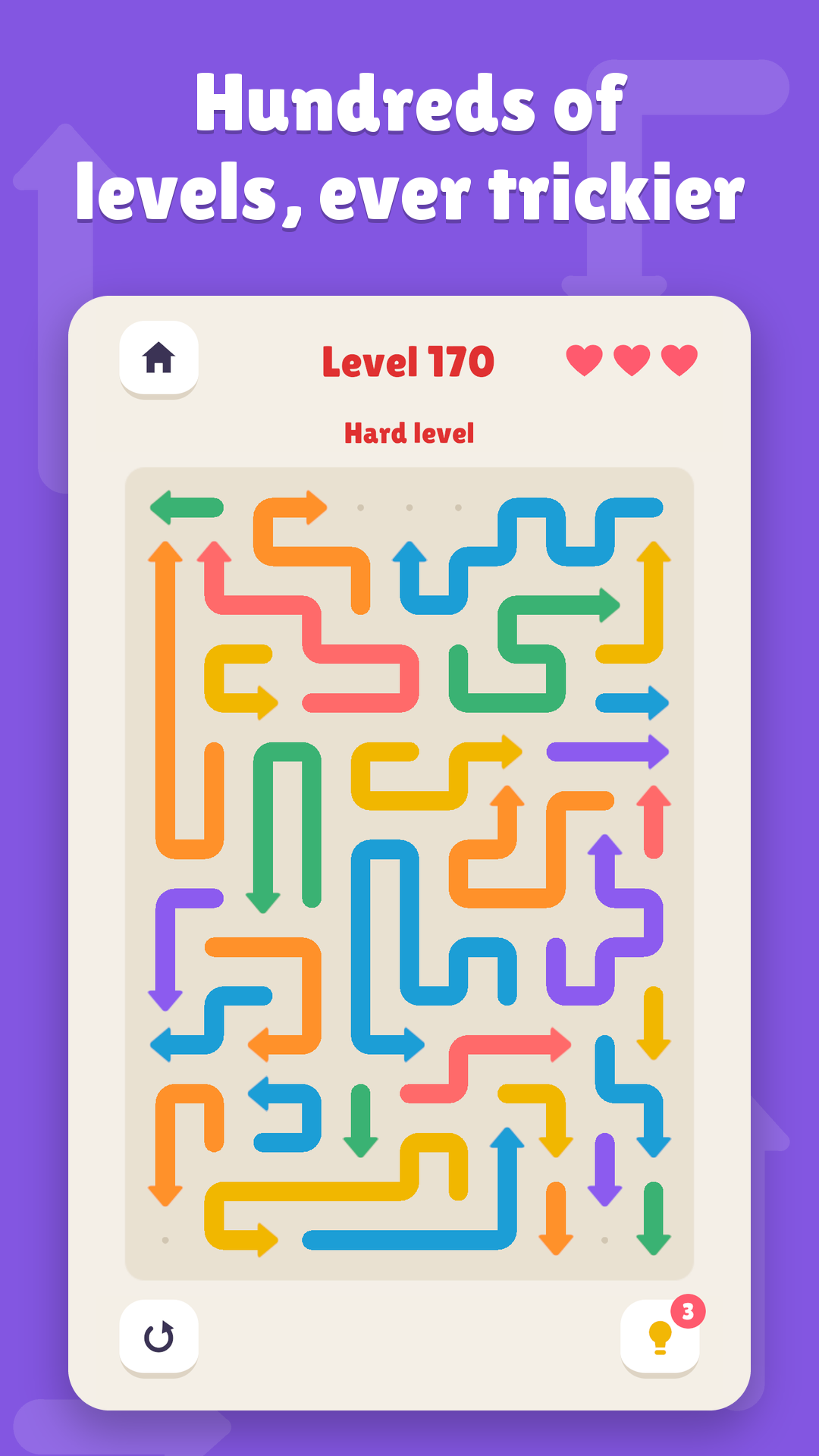 A giant board with hundreds of arrows