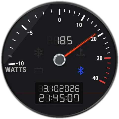 The big dial in power mode, at 18.5 watts