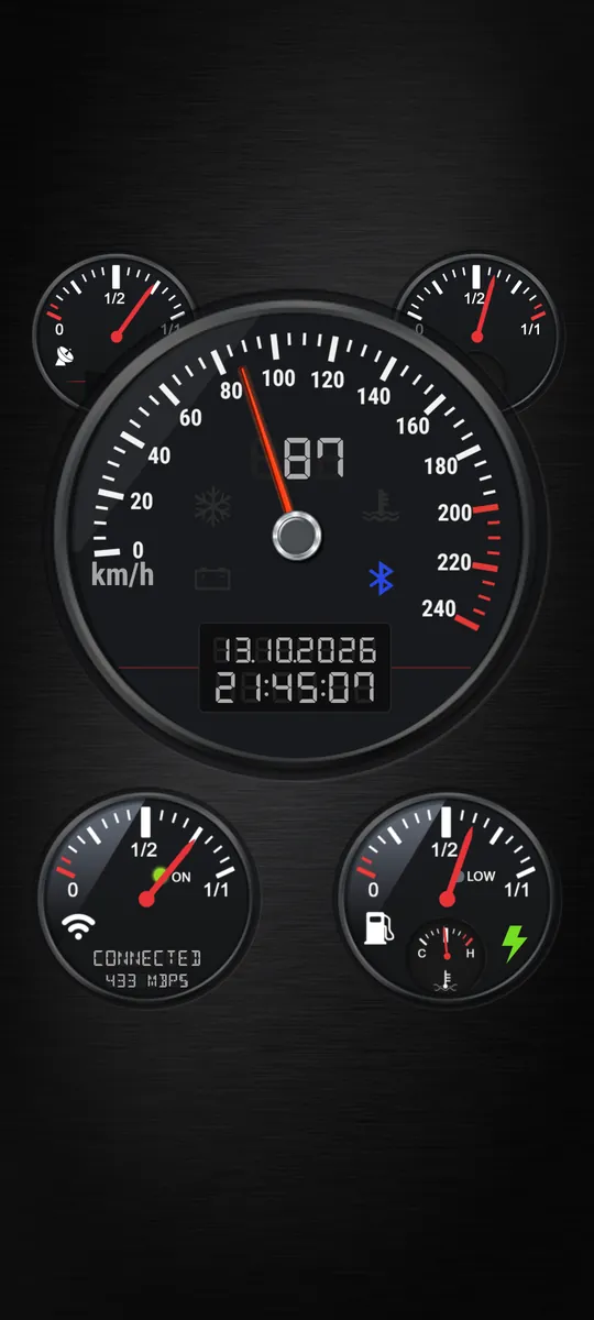 The Speedometer Live Wallpaper dashboard